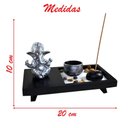 Ver imagem 2 de Terrário Bandeja Areia Altar Ganesha Jardim Zen Decorativo Porta Vela Incensário Madeira 10cm