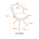 Ver imagem 2 de Cadeira Giratória e Estofada Kyoto Fratini