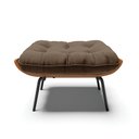 Ver imagem 5 de Kit 02 Puffs Costela Suede Marrom Base Metálica Preto - D’Rossi