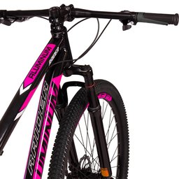 Bicicleta Aro 29 Quadro 17 Alumínio 24 Marchas Freio Disco Mecânico Aluminum Preto/Rosa - Raider - 8