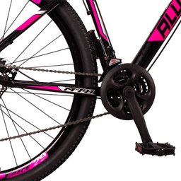 Bicicleta Aro 29 Quadro 17 Alumínio 24 Marchas Freio Disco Mecânico Aluminum Preto/Rosa - Raider - 9