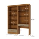 Ver imagem 3 de Conjunto Escrivaninha e Livreiro 2 Gavetas com Maleiro Yescasa