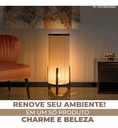 Ver imagem 2 de Abajur de Quarto Luminária de Piso Pés Madeira Cupula Telinha:palha