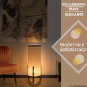 Ver imagem 3 de Abajur de Quarto Luminária de Piso Pés Madeira Cupula Telinha:palha