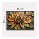Ver imagem 6 de Quadro Abstrato Grande Mandala Girassol Ancestral Madeira