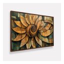 Ver imagem 4 de Quadro Abstrato Grande Mandala Girassol Ancestral Madeira