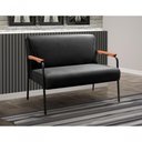 Ver imagem 3 de Sofá Jade 2 Lugares 108cm Preto Veludo Fixo Contemporâneo Bella Decor