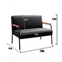 Ver imagem 4 de Sofá Jade 2 Lugares 108cm Preto Veludo Fixo Contemporâneo Bella Decor