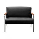 Ver imagem 2 de Sofá Jade 2 Lugares 108cm Preto Veludo Fixo Contemporâneo Bella Decor