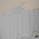 Ver imagem 2 de Eva Rodapé Acabamento Ripado Laminado 2,5m - Urban White+