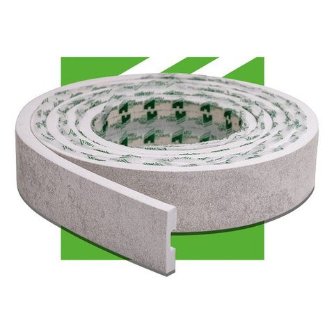 Eva Rodapé Acabamento Ripado Laminado 2,5m - Urban White+