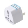 Kit 3 Adaptadores Plug Universal AC Pino Chato US EU Brancos - 2