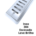 Ver imagem 4 de Ralo Linear 5x80 Inox Escamoteavel Coletor Raso 3cm Banheiro Branco