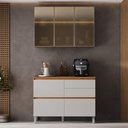 Ver imagem 2 de Armário de Cozinha Completa 4 Portas 4 Gavetas Lais Madeirado/fendi