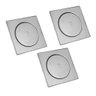 Ralo Click 15x15 Inteligente Kit 3 Unidades Inox Cromado Anti Odor Banheiro Lavabo Quadrado Pop Up A - 1