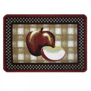 Tapete para Cozinha Bouclê Maçãs D7 Elegance Niazitex 45x65cm
