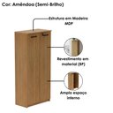 Ver imagem 5 de Armario para Escritorio 02 Portas com Chave Me4198 Amendoa Tecno Mobili