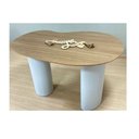 Ver imagem 4 de Mesa de Jantar Ayla 4 Lugares Oval MDF 140x90cm Carvalho Malva