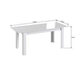 Conjunto Mesa Elástica 6 Cadeiras MDF Branco Lilies Móveis - 4