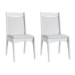 Conjunto Mesa Elástica 6 Cadeiras MDF Branco Lilies Móveis - 7