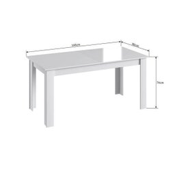 Conjunto Mesa Elástica 6 Cadeiras MDF Branco Lilies Móveis - 3