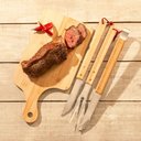 Ver imagem 7 de Faca para Churrasco Aço Inox e Cabo Bambu 37 Cm Lyor