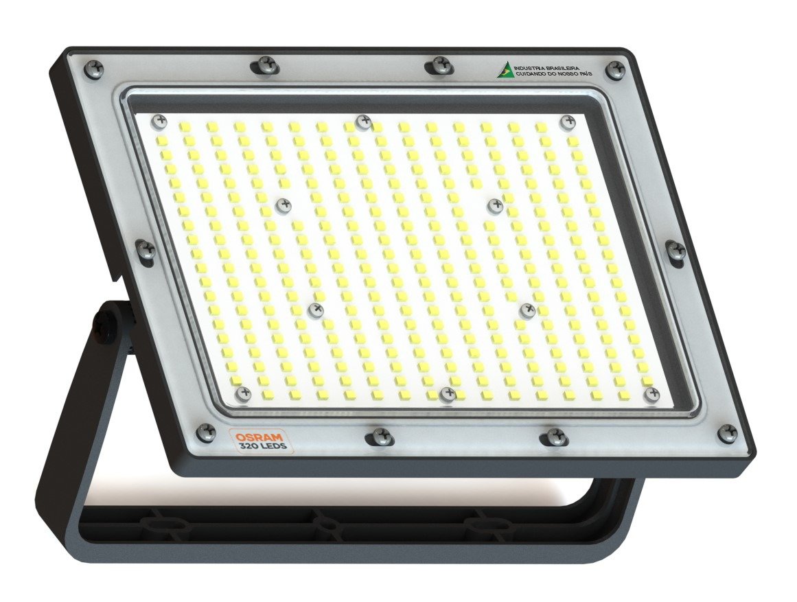 Refletor 400w Led Osram 36000lm Slim Bivolt Ip66 Branco Frio