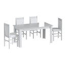 Ver imagem 1 de Conjunto Mesa Elástica 8 Cadeiras Branco Lilies Móveis