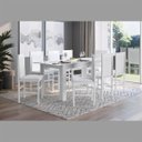 Ver imagem 2 de Conjunto Mesa Elástica 8 Cadeiras Branco Lilies Móveis