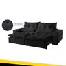 Sofá Máximo Retrátil e Reclinável 4 Lugares Suede Preto 2,50 mts - 4