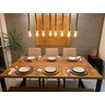 Mesa de Jantar Rustica em Madeira Maciça com Pés de Ferro Estilo Industrial 2,50m - 6