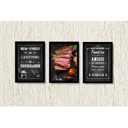 Quadros Decorativos Para Área de Churrasco Área Gourmet Lazer Com Moldura e Vidro - 4