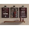 Quadros Decorativos Cantinho do Vinho Espaço Área Gourmet Lazer Com Moldura e Vidro - 3