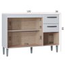 Balcão 507 3 Portas e 2 Gavetas com Tampo Branco - Poquema - 5