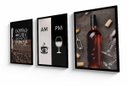 Ver imagem 3 de Quadros Decorativos Cafe e Vinho Área Gourmet Cozinha com Moldura e Vidro