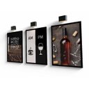 Ver imagem 2 de Quadros Decorativos Cafe e Vinho Área Gourmet Cozinha com Moldura e Vidro