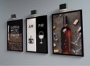 Ver imagem 4 de Quadros Decorativos Cafe e Vinho Área Gourmet Cozinha com Moldura e Vidro