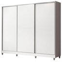 Ver imagem 2 de Guarda Roupa Juvenil 100% Mdf Madesa Kevin 3 Portas de Correr com Pés - Branco