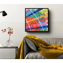 Ver imagem 4 de Conjunto com 2 Lindos Quadro Decorativo Originais Pintados a Mão Medindo 73x 36 Cm