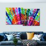 Conjunto com 2 Lindos Quadro Decorativo Originais Pintados a Mão Medindo 73x 36 Cm - 3