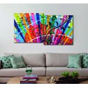 Ver imagem 2 de Conjunto com 2 Lindos Quadro Decorativo Originais Pintados a Mão Medindo 73x 36 Cm