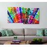 Conjunto com 2 Lindos Quadro Decorativo Originais Pintados a Mão Medindo 73x 36 Cm - 2