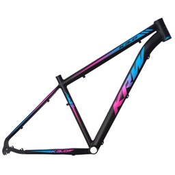 Bicicleta Aro 29 Krw Alumínio 24 Vel Freio a Disco X52 Cor:preto/rosa e Azul;tamanho Quadro:19 - 4