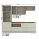 Ver imagem 4 de Cozinha Compacta 5 Peças 100% MDF com Torre Quente e Tampo para Cooktop Fineze