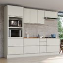 Ver imagem 1 de Cozinha Compacta 5 Peças 100% MDF com Torre Quente e Tampo para Cooktop Fineze