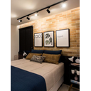 Ver imagem 1 de Trilho Eletrificado 1m + 4 Spot Led 7w Preto Luz Fria