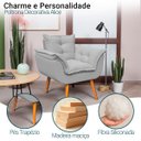Ver imagem 2 de Kit 2 Poltronas Decorativa Confortável para Sala Quarto Recepção Escritório Manicure Alice Tecido Bo