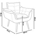 Ver imagem 7 de Kit 2 Poltronas Decorativa Confortável para Sala Quarto Recepção Escritório Manicure Alice Tecido Bo