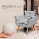 Ver imagem 6 de Kit 2 Poltronas Decorativa Confortável para Sala Quarto Recepção Escritório Manicure Alice Tecido Bo