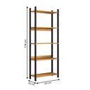 Ver imagem 4 de Estante para Livros Nobre 5 Prateleiras Estilo Industrial Freijó/black - Panorama Móveis